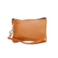 Agora Cowhide Wristlet Wallet Pouch - British Tan